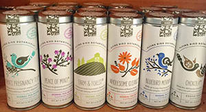 Flying Bird Botanicals tea tins