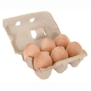 Wooden toy eggs