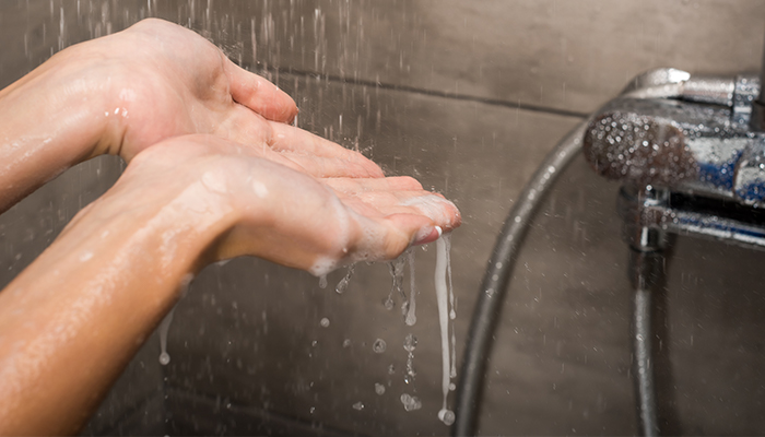 practicing gratitude in the shower