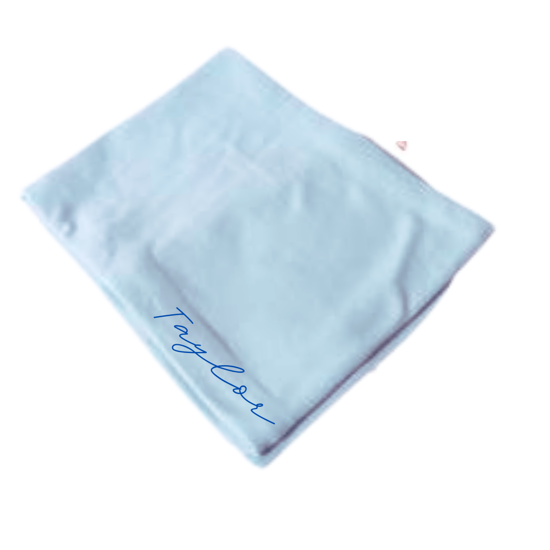 Organic Baby Blanket from Our Green House with embroidered sky pattern, perfect for twins.