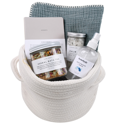 &ldquo;Sympathy gift basket from Our Green House curated with comforting items and reusable packaging.&rdquo;