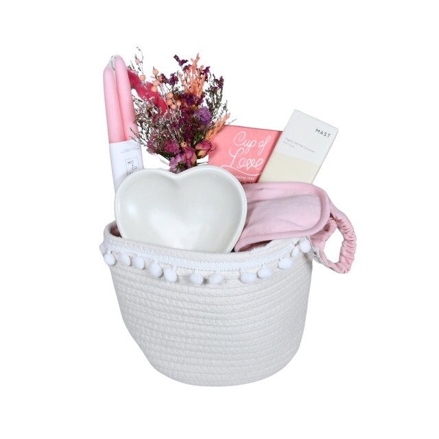 Romantic gift basket from Our Green House. 